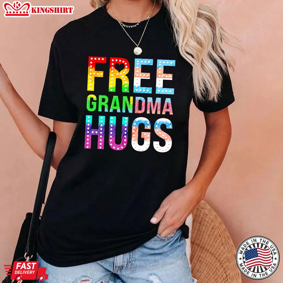 Free Grandma Hug LGBTQ+ Pride Transgender Bisexual T-Shirt