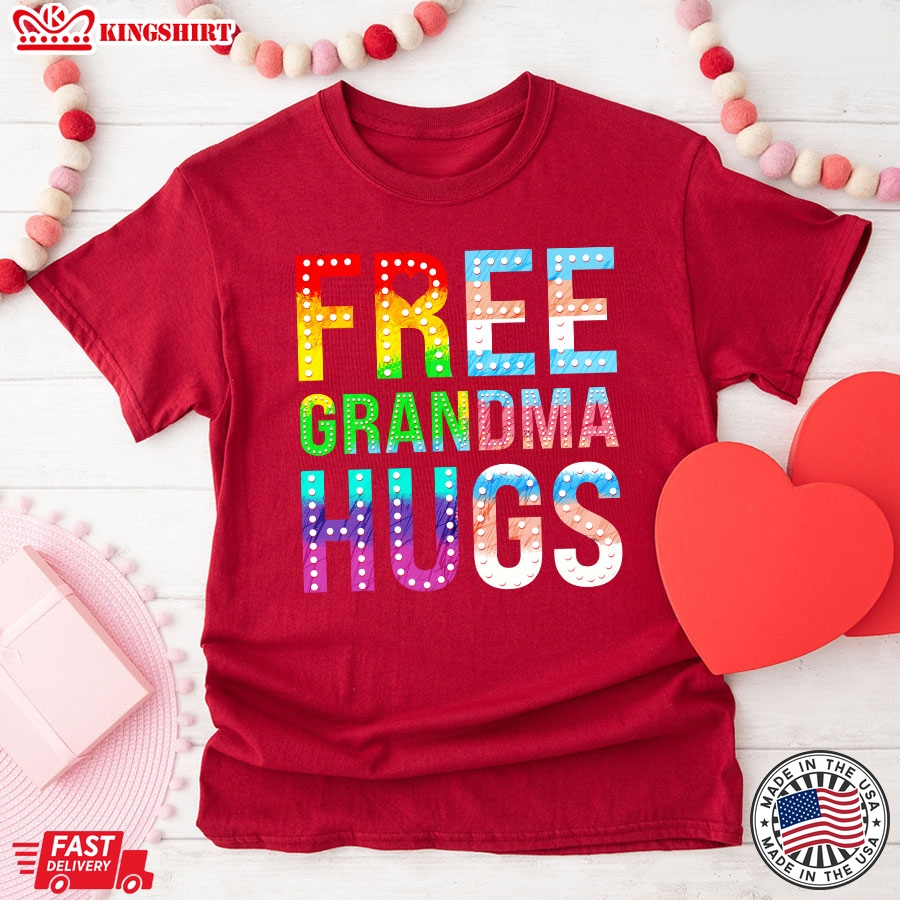 Free Grandma Hug LGBTQ+ Pride Transgender Bisexual T-Shirt