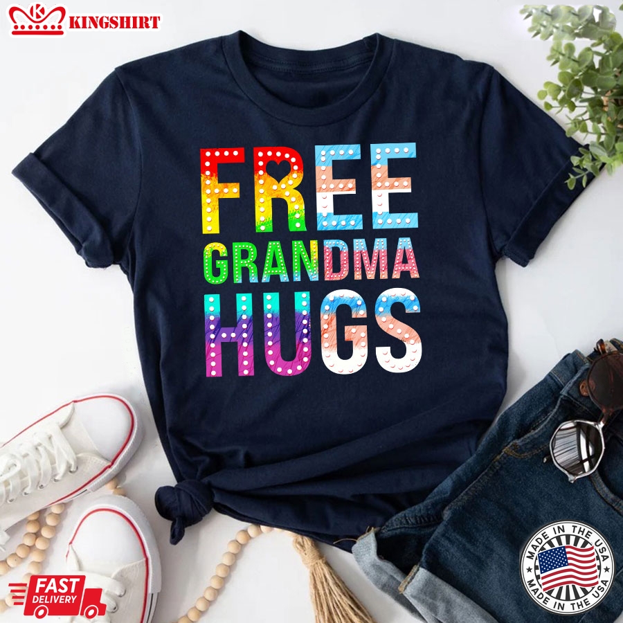 Free Grandma Hug LGBTQ+ Pride Transgender Bisexual T-Shirt