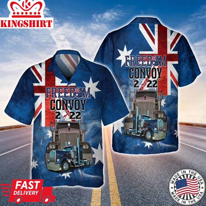 Freedom Convoy Trucker Australia 3D Hawaiian Shirt