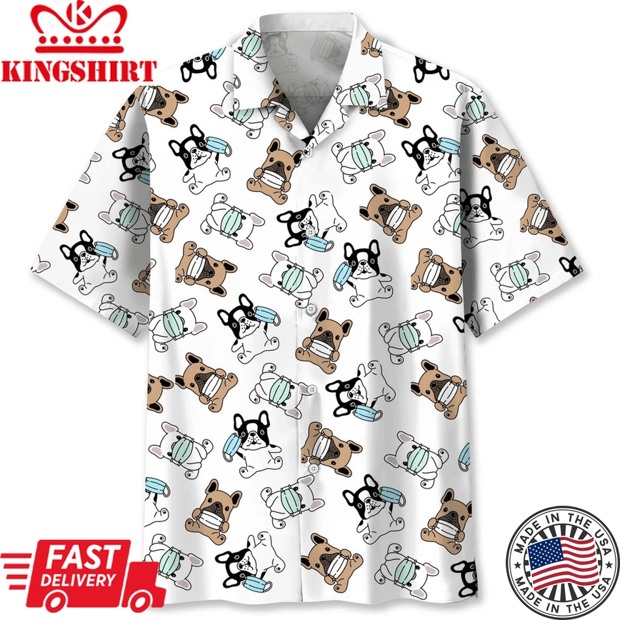 French Bulldog Funny Trendy Hawaiian Shirt