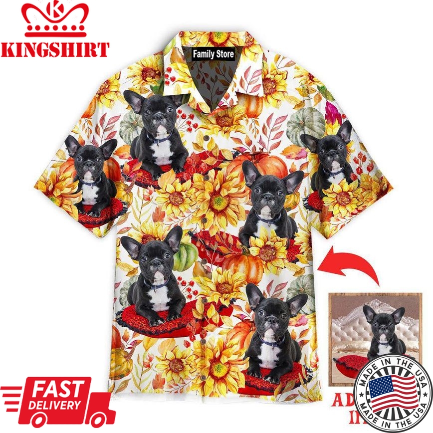 French Bulldog Happy On Autumn Custom Hawaiian Shirt