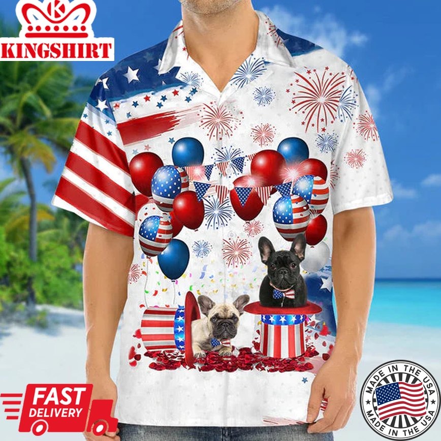 French Bulldog Independence Day Trendy Hawaiian Shirt For Men And Women, 4Th Of July Trendy Hawaiian Shirt