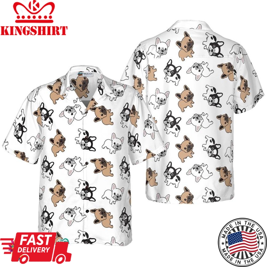 French Bulldog Pattern Hawaiian Shirt