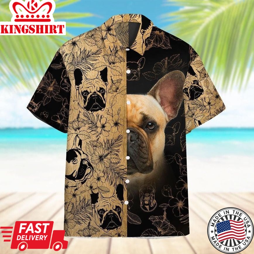 French Bulldog Trendy Hawaiian Shirt