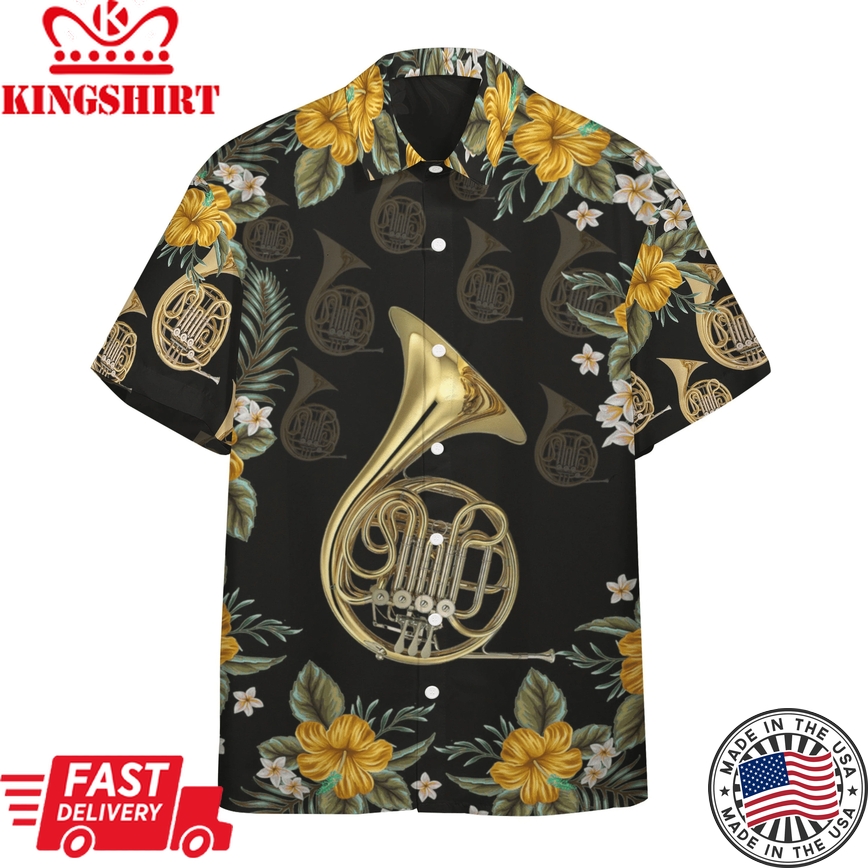 French Horn Trendy Hawaiian Shirt