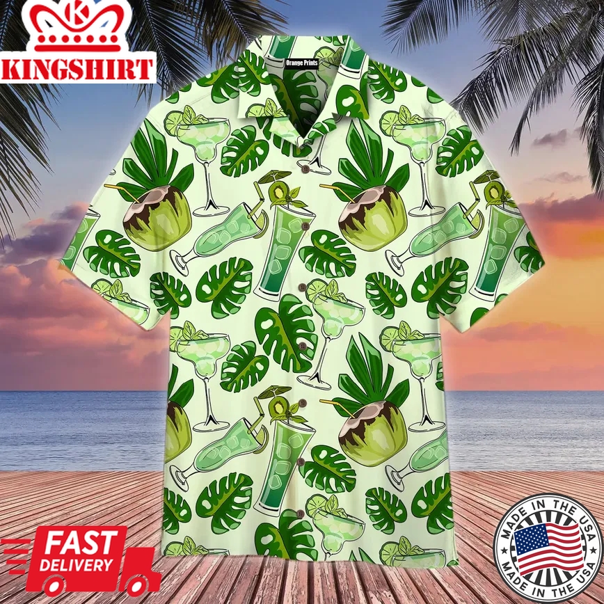 Fresh Cocktails Tropical Trendy Hawaiian Shirt