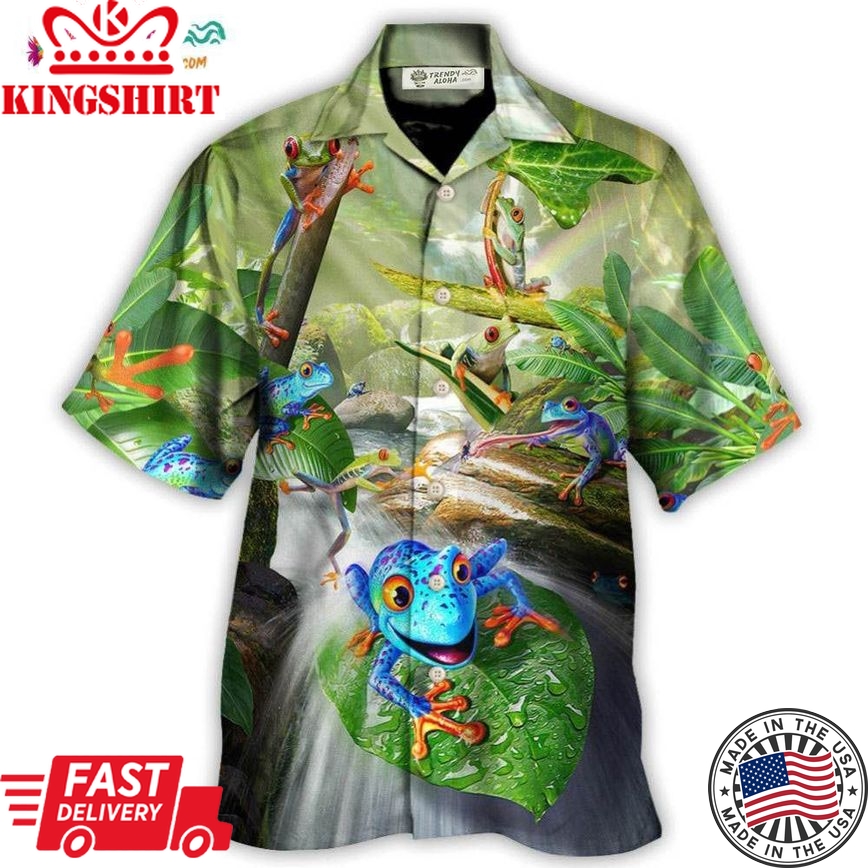 Frog Every Journey Begins With A Single Hop Hawaiian Shirt