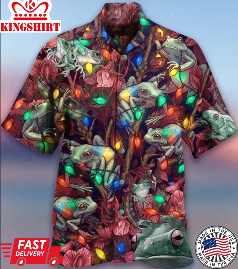 Frog Light Bulb Trendy Hawaiian Shirt