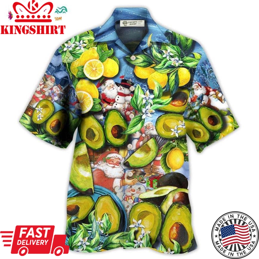 Fruit Avocado Lemon Summer Time Christmas Hawaiian Shirt