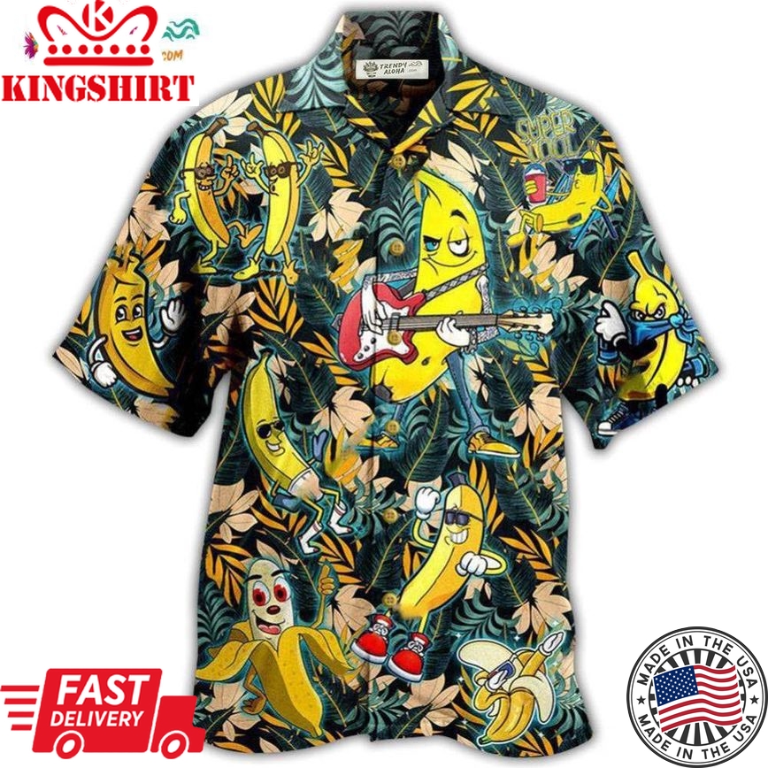 Fruit Banana Happy Hawaiian Shirt