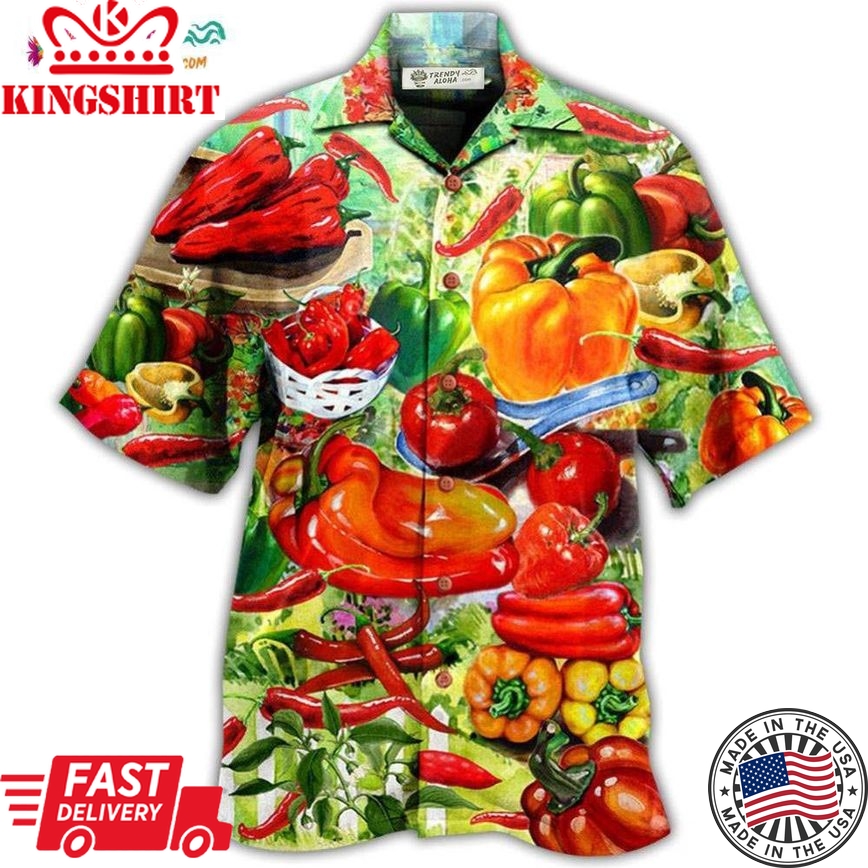 Fruit Chili And Bell Pepper Hawaiian Shirt