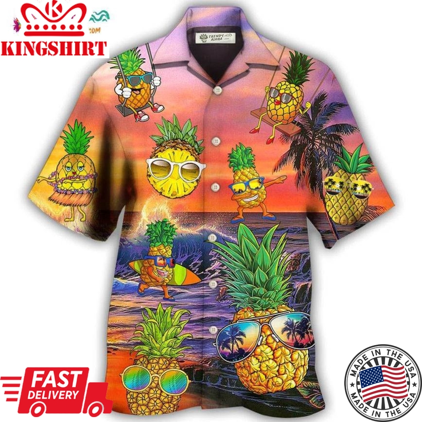 Fruit Pineapple Funny Summer Hawaiian Shirt