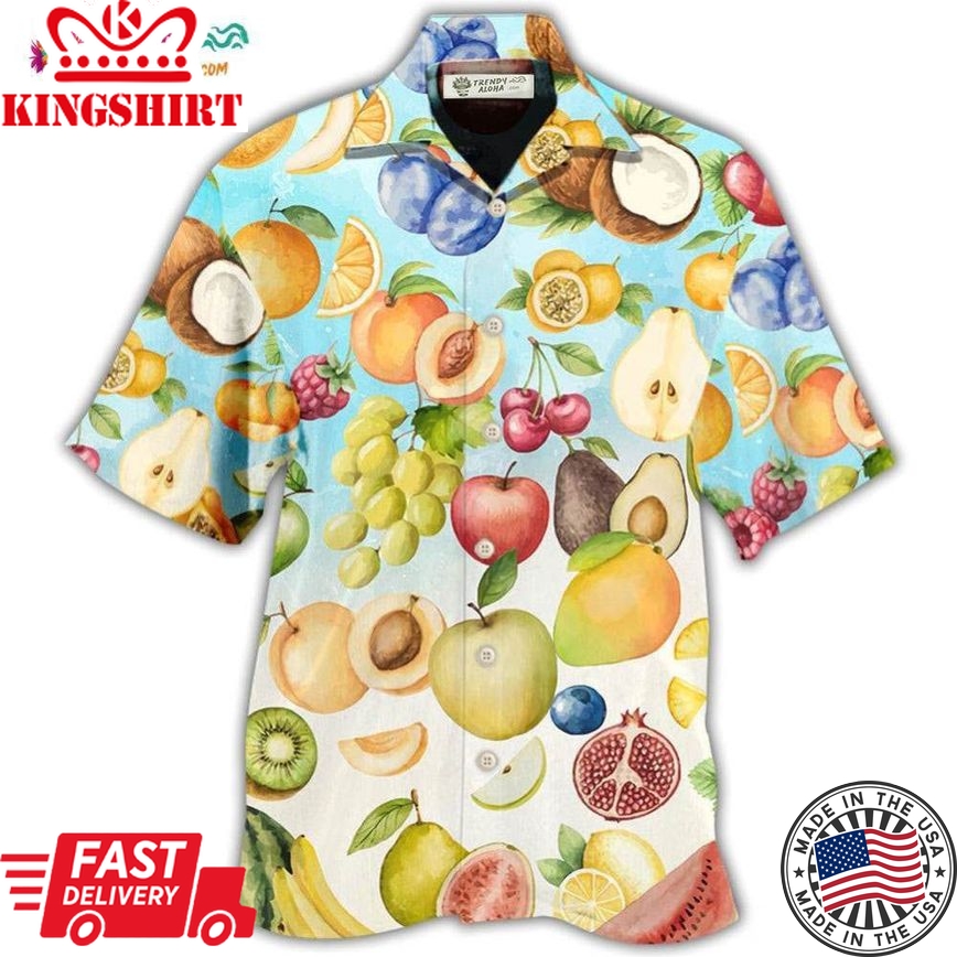 Fruit Summer Good Basic Background Hawaiian Shirt