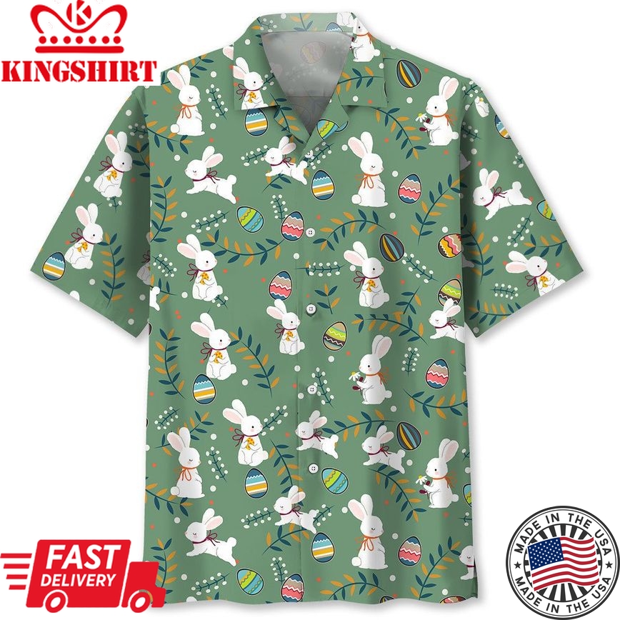 Funny Bunny Easter Trendy Hawaiian Shirt