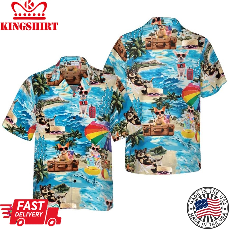 Funny Chihuahua Beach Shirt Hawaiian Shirt