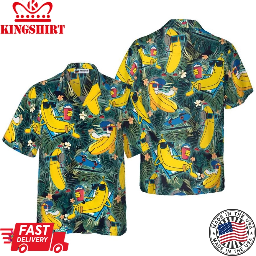 Funny Chill Tropical Banana Hawaiian Shirt