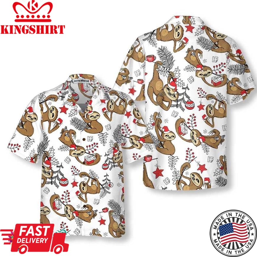 Funny Christmas Slothes Hawaiian Shirt, Funny Christmas Shirt, Best Gift For Christmas