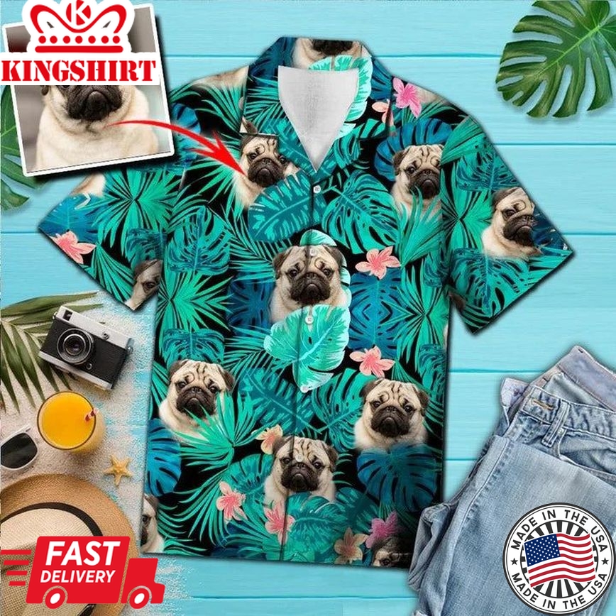 Funny Custom Face Tropical Vibes Hawaiian Shirt