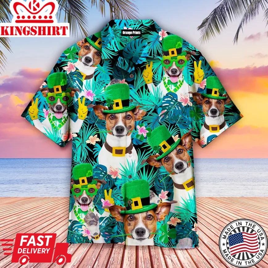 Funny Dog Happy Irish St. Patrick's Day Trendy Hawaiian Shirt For