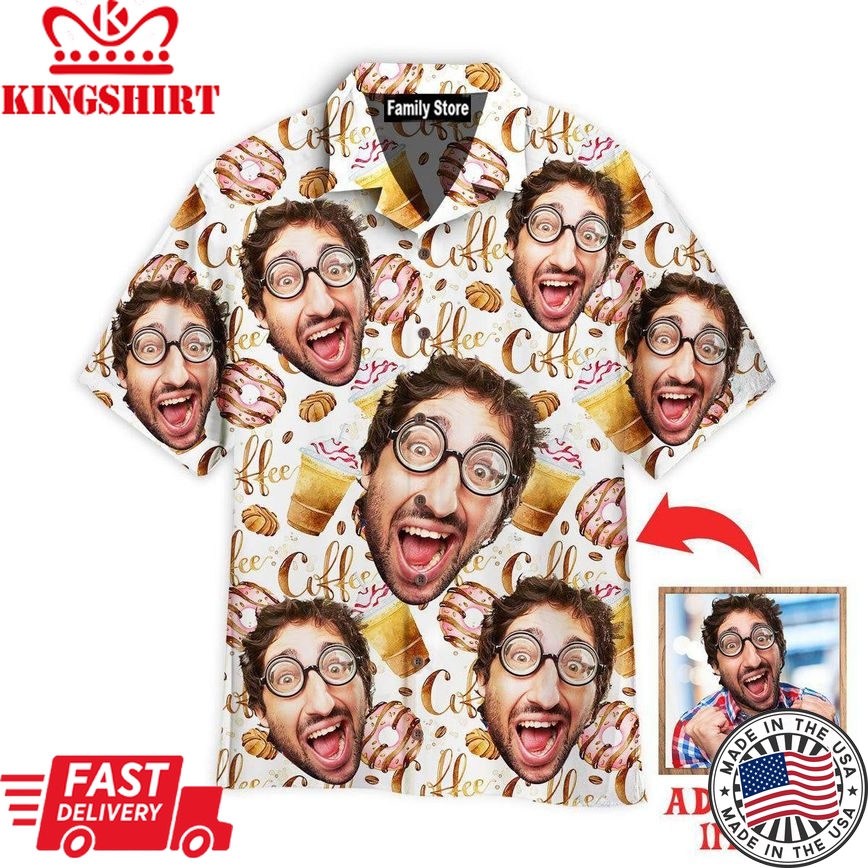 Funny Face And Coffee Seamless Custom Hawaiian Shirt