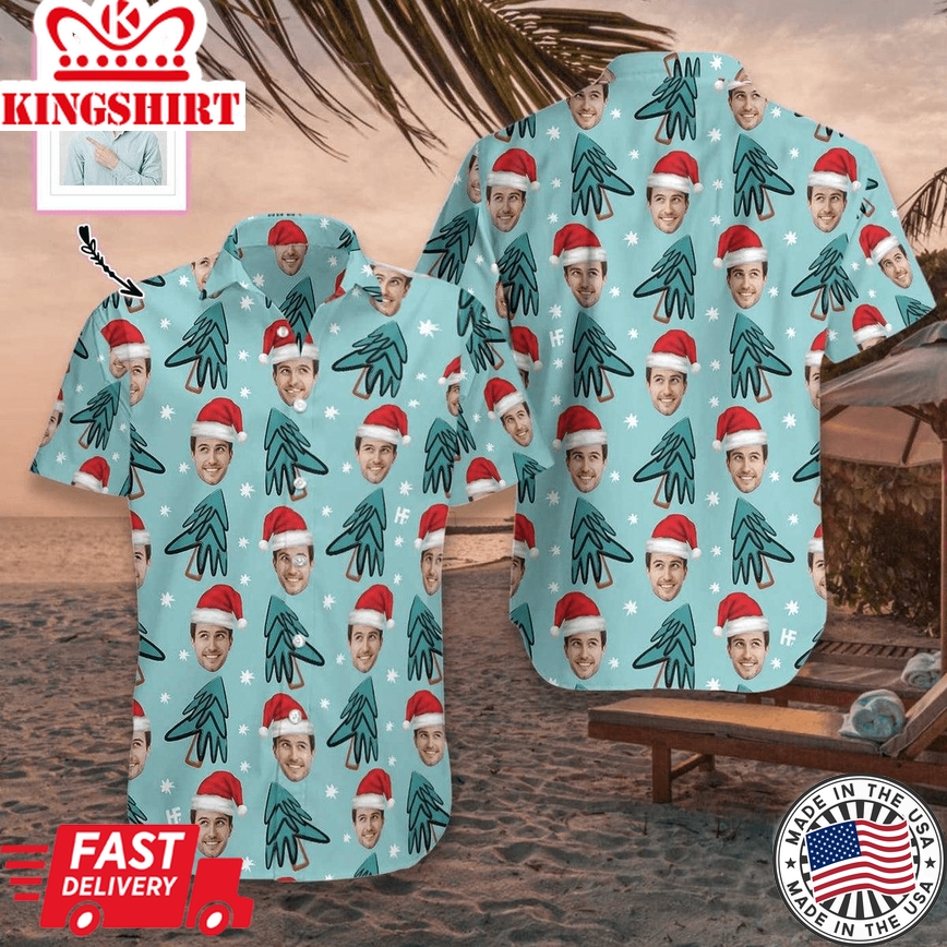 Funny Face Christmas Tree Custom Hawaiian Shirt