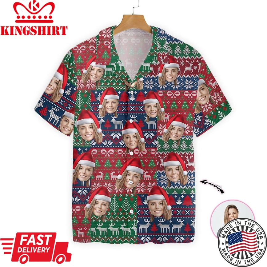 Funny Face For Christmas Custom Hawaiian Shirt