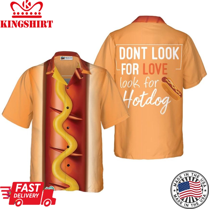 Funny Halloween Hot Dog Costume Shirt Hawaiian Shirt