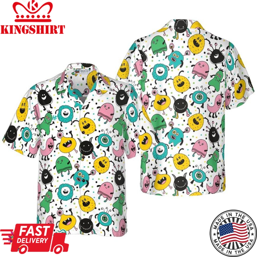 Funny Monsters Hawaiian Shirt