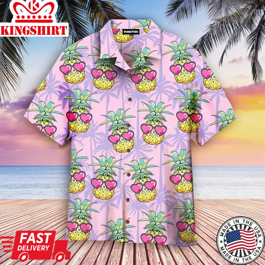 Funny Pineapple Tropical Trendy Hawaiian Shirt