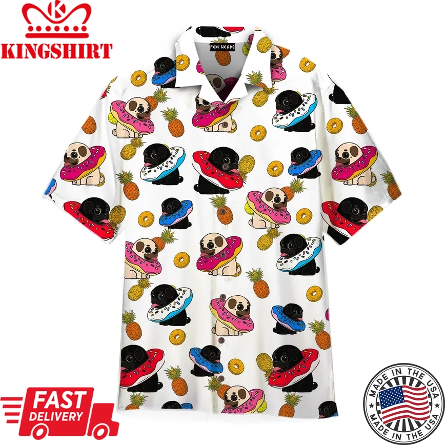 Funny Pug Pineapple Connection Trendy Hawaiian Shirt For Aloha Shirt