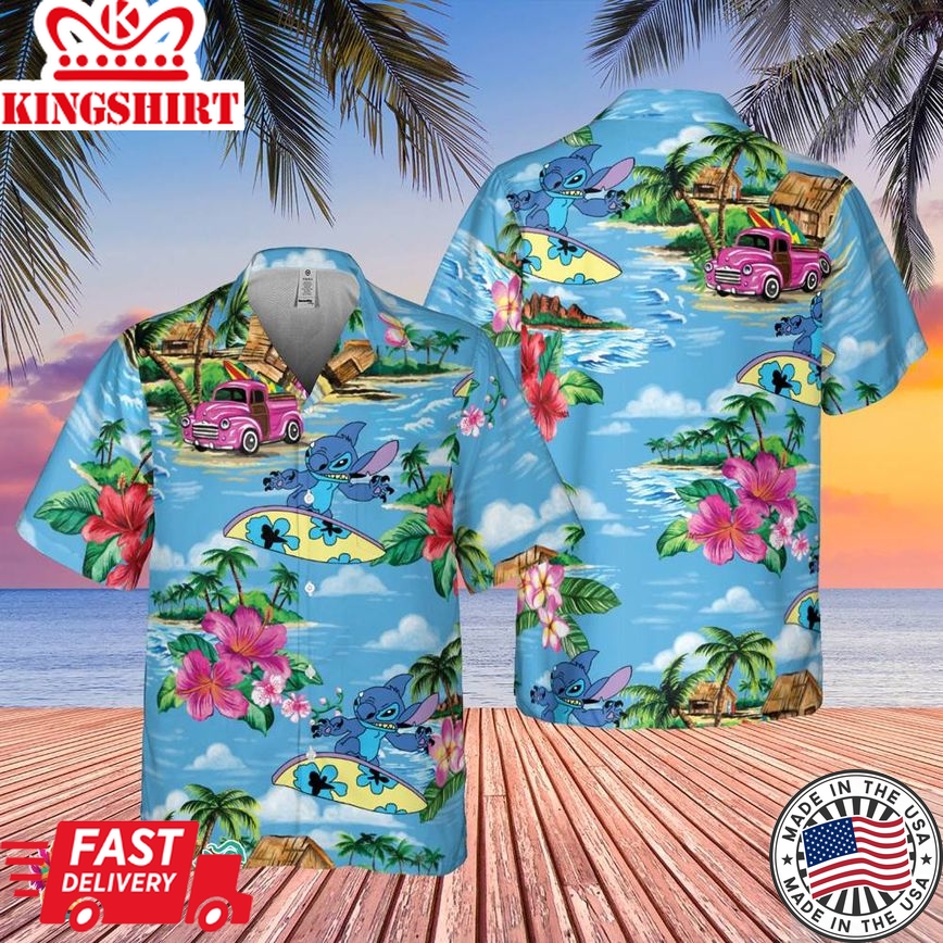 Funny Stitch Hawaii Hot Summer Shirt, Funny Stitch Hawaii Beach Shirt