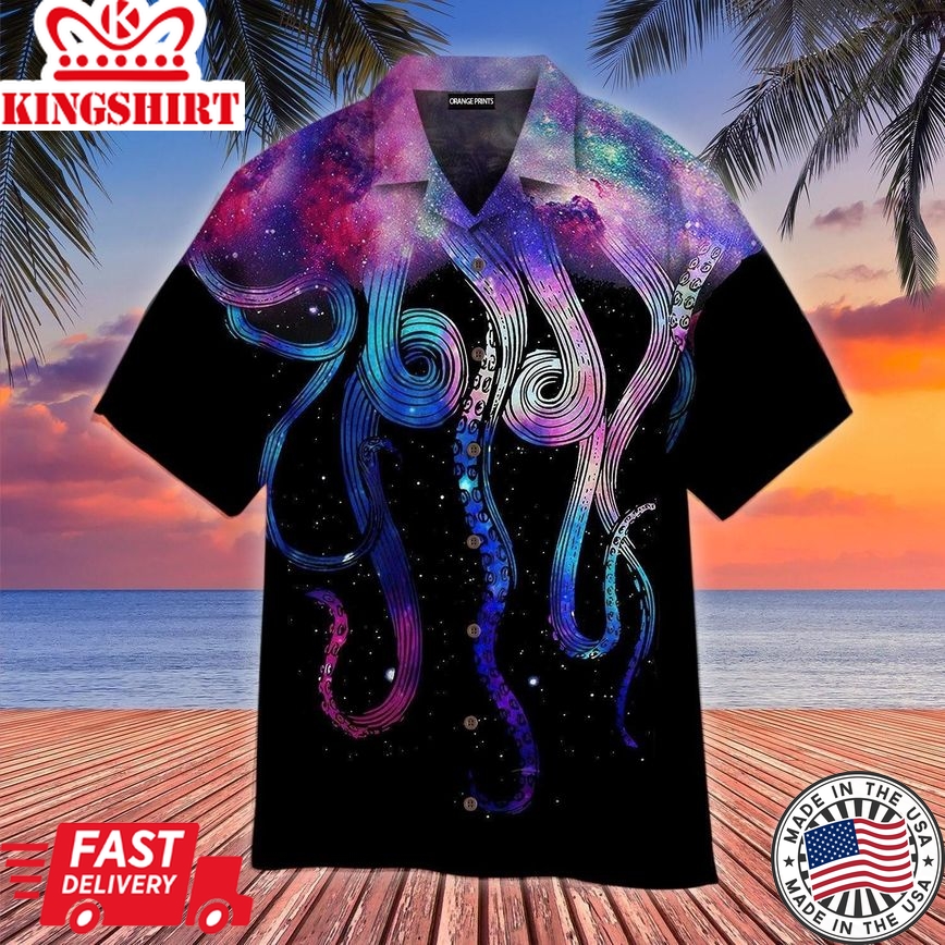 Galaxy Octopus Trendy Hawaiian Shirt For