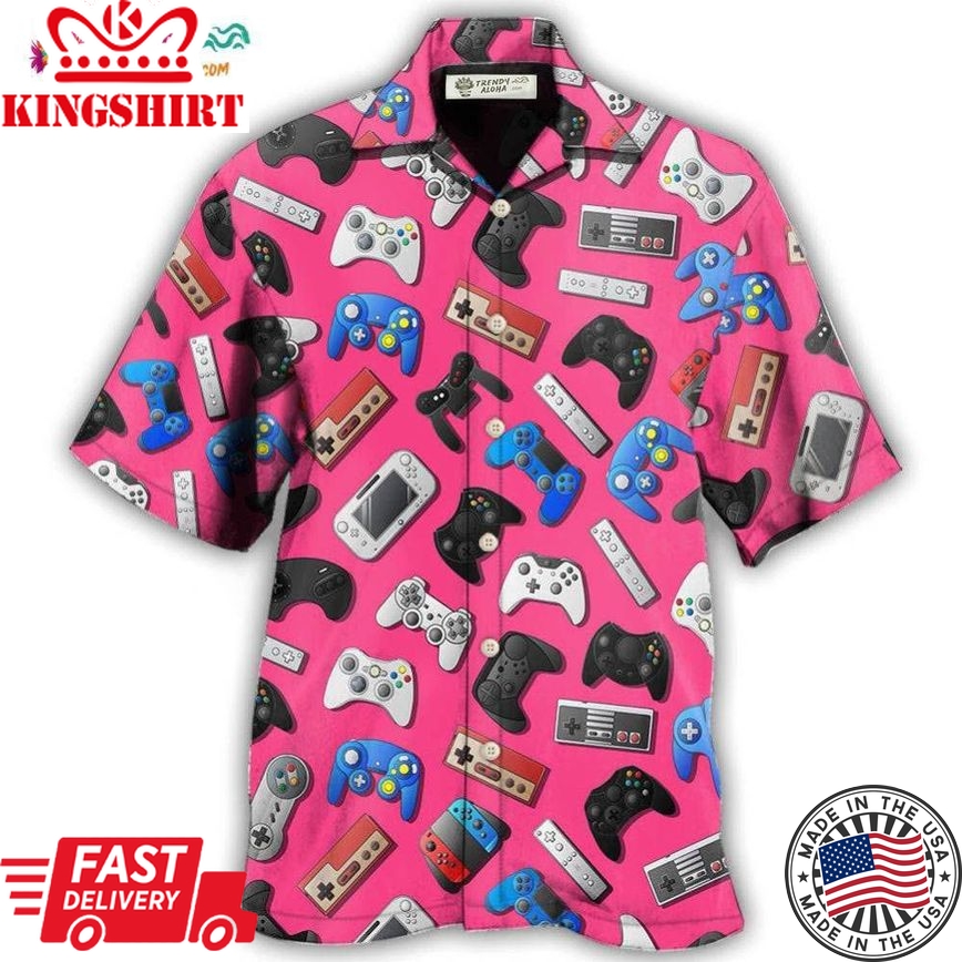 Game A Pink Video Game So Fun Hawaiian Shirt