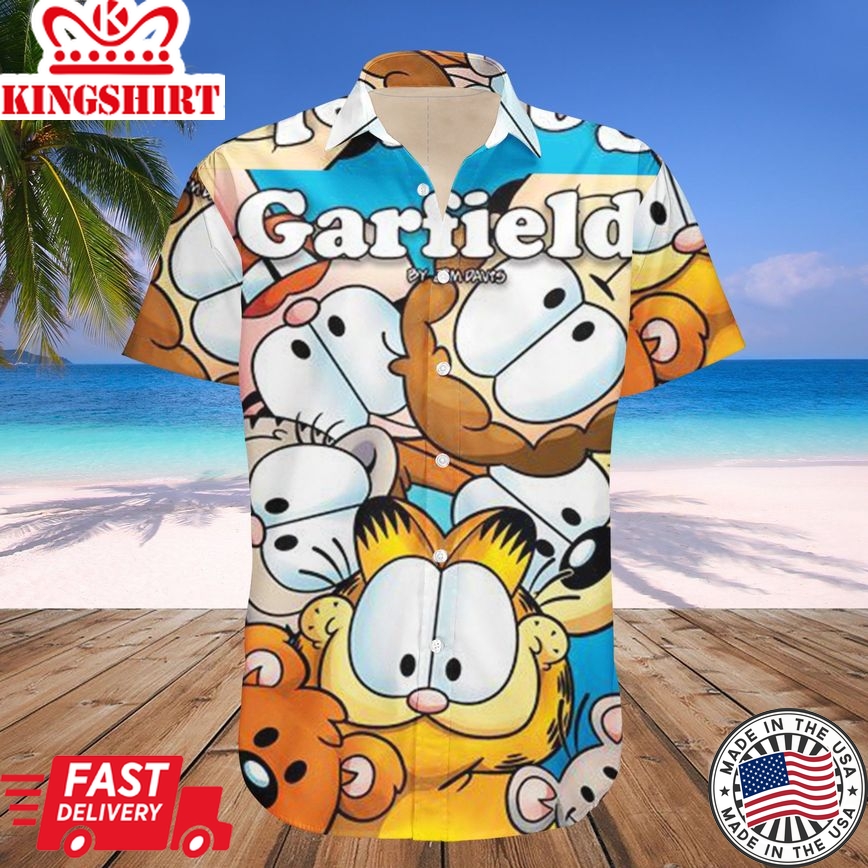 Garfield Cat Trendy Hawaiian Shirt