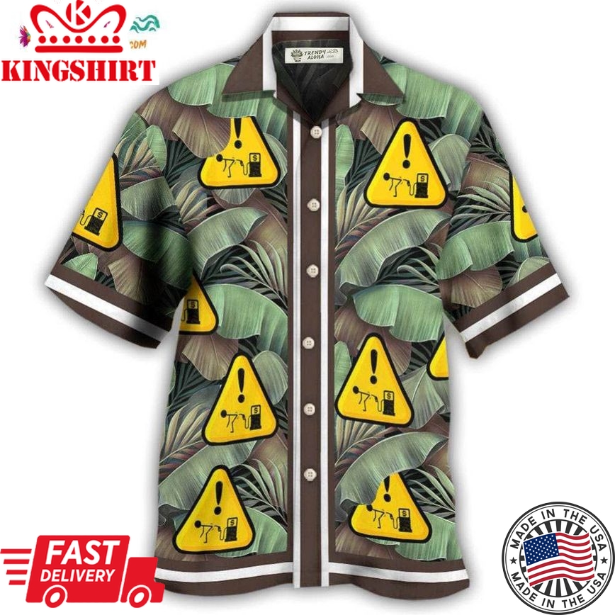 Gas Pump Get Screwed Funny Tropical Leaf Hawaiian Shirt