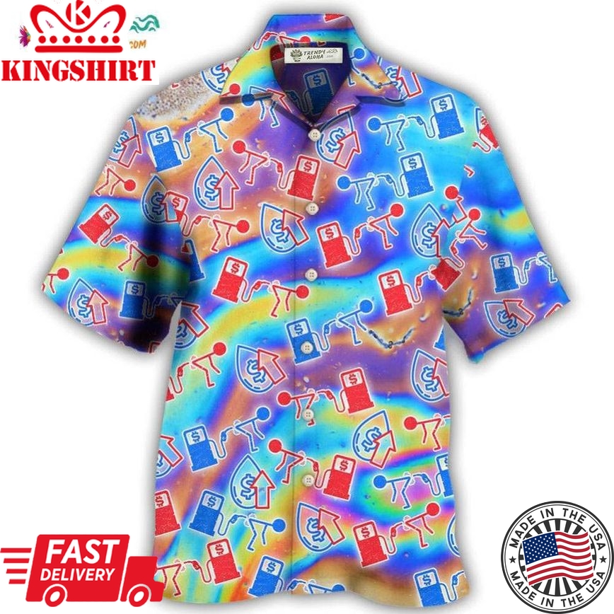 Gas Pump Oil Fuel Petrol Hawaiian Shirt