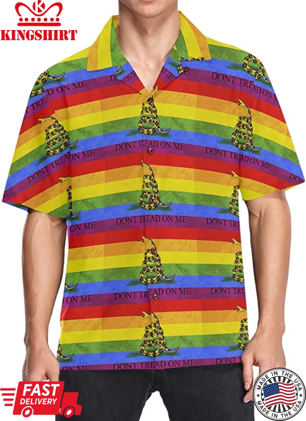 Gay Pride Hawaiian Shirt, Don't Treat On Me, Hawaiian Shirts Gay