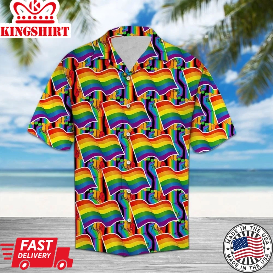 Gay Pride Lgbt Hawaiian Shirt, Gift For Couple Gay 3D Shirt