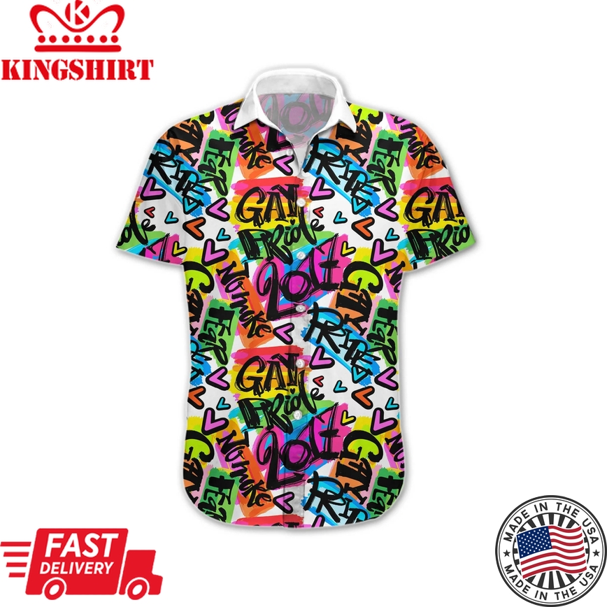 Gay Proud 3D Shirt, Lgbt Pride Design Hawaiian Shirt