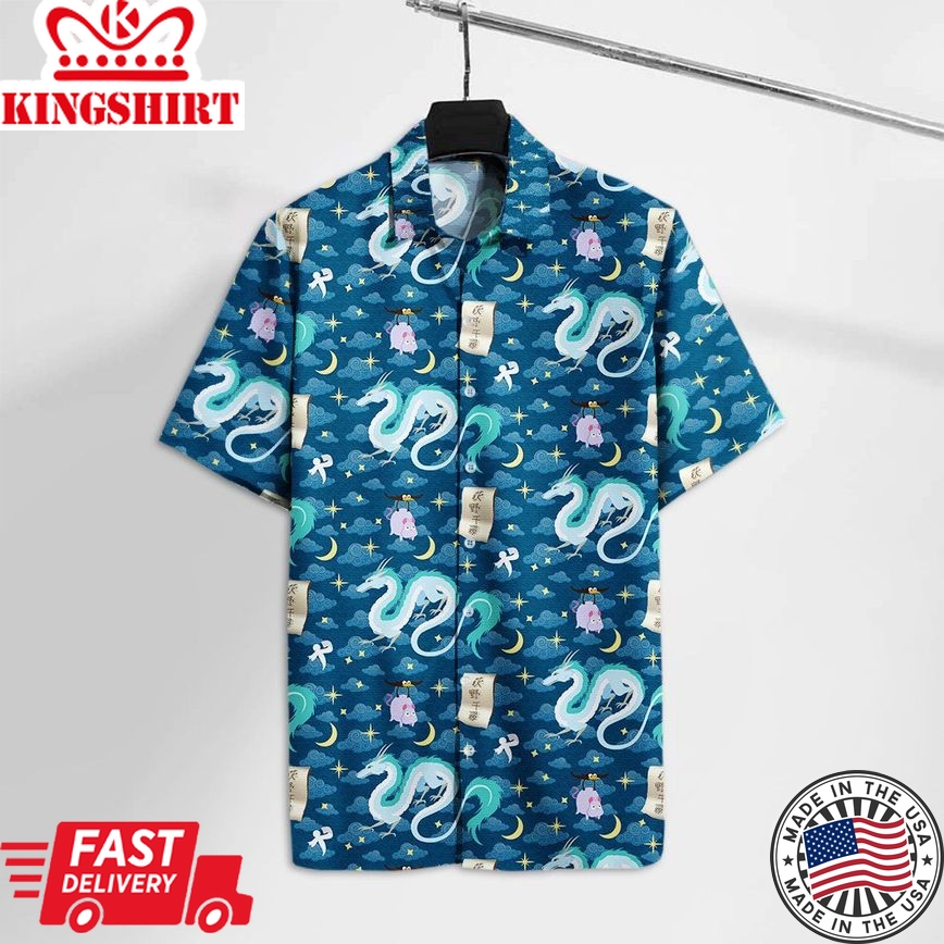 Gb Hawaiian Shirt Gb S.Away Haku Dragon Hawaii Tshirt