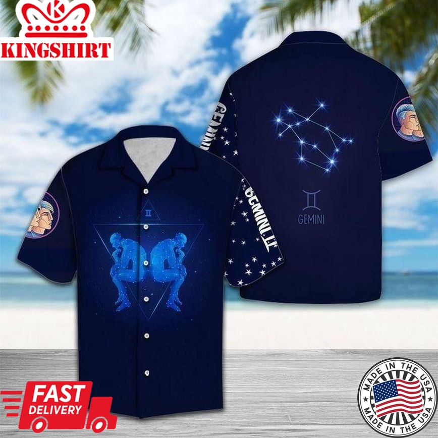 Gemini Horoscope Trendy Hawaiian Shirt