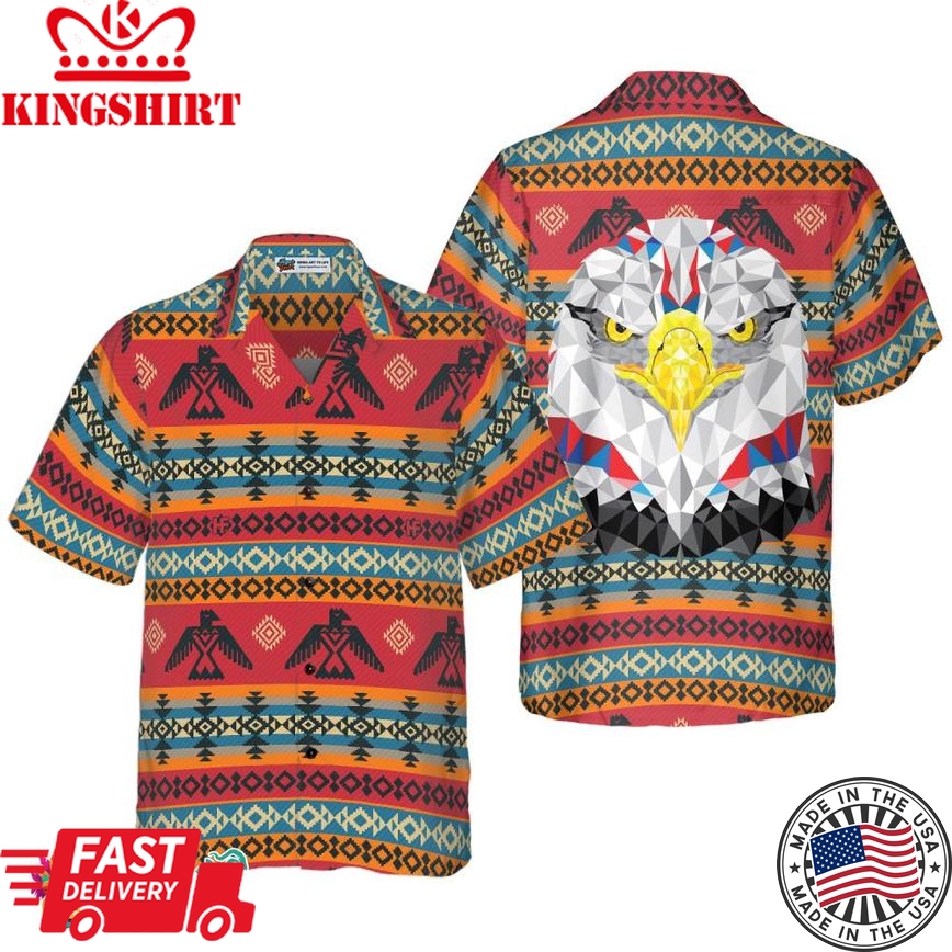 Geometric Tribal American Eagle Shirt Hawaiian Shirt