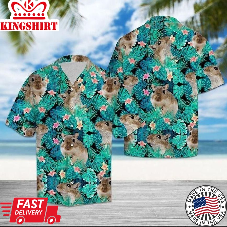 Gerbils Tropical Trendy Hawaiian Shirt