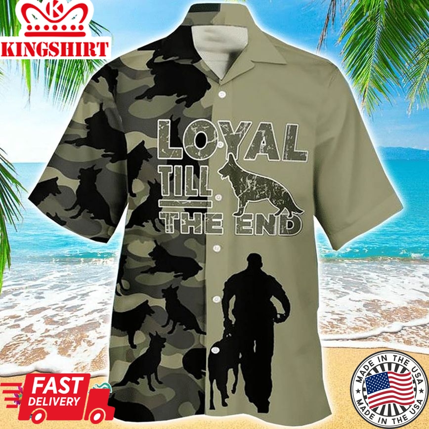 German Shepherd Hawaiian Aloha Beach Shirt