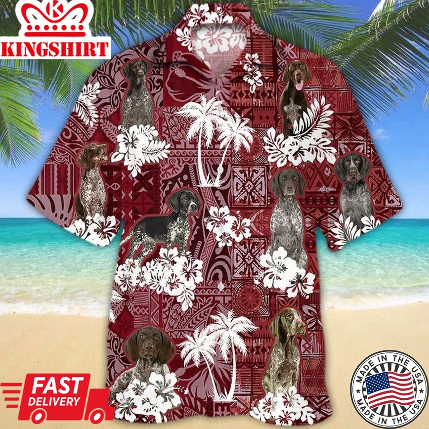 German Shorthaired Pointer Hawaiian Shirt, Gift For Dog Lover Shirts, Men's Hawaiian Shirt