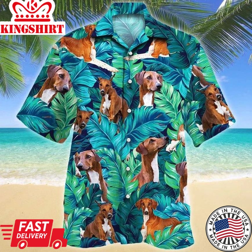 Gift For Azawakh Dog Lovers Summer Beach Palm Tree Hawaiian Shirt