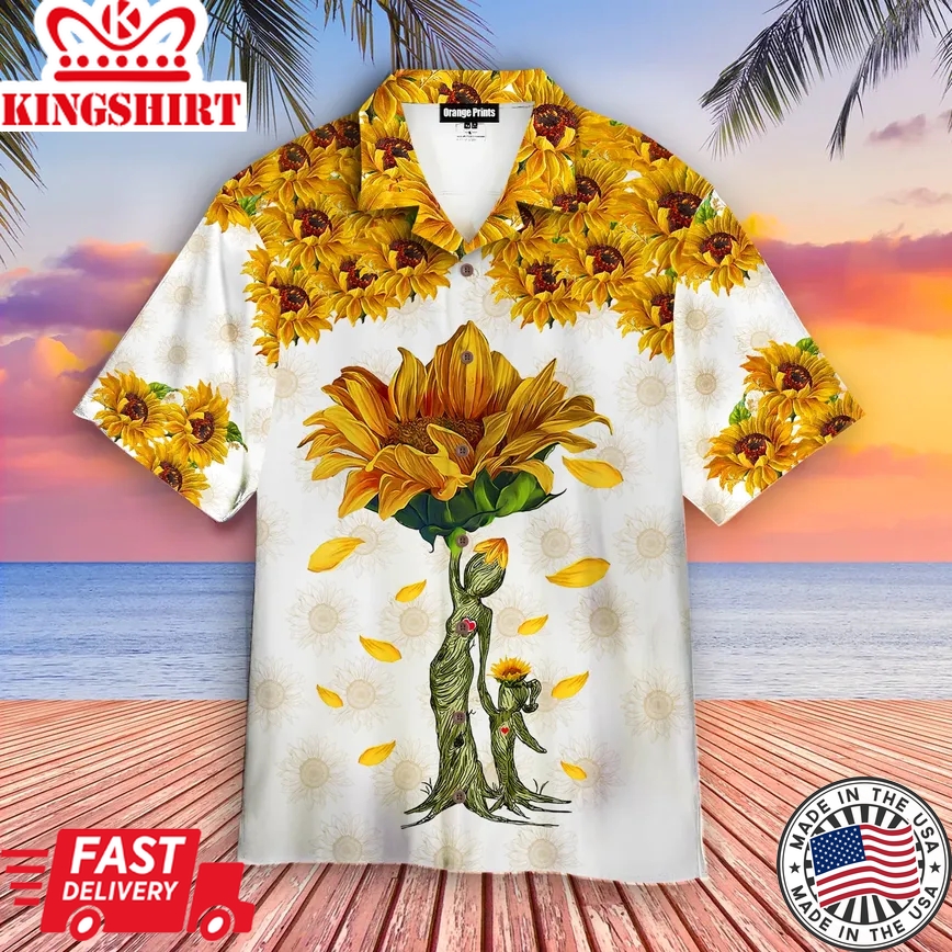 Gift For Mom Sunflower Mom Trendy Hawaiian Shirt For