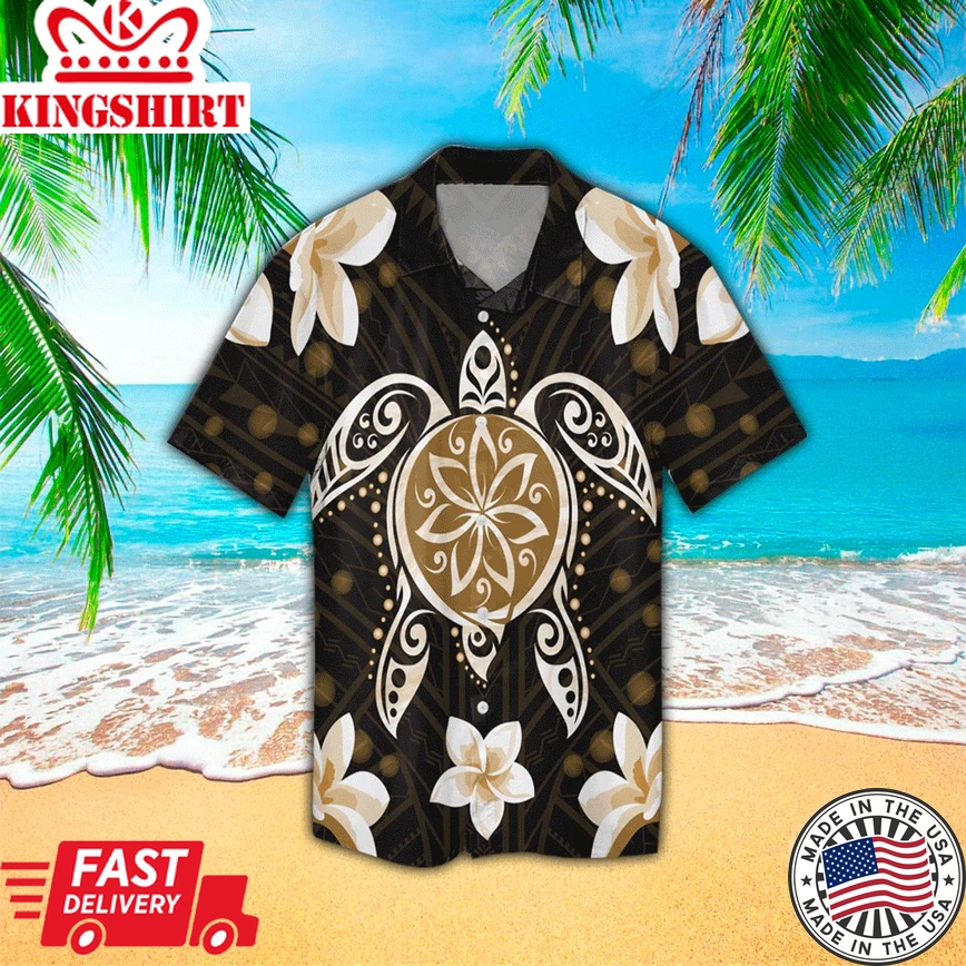 Gift For Turtle Lover, Turtle Trendy Hawaiian Shirt New, Trendy Hawaiian Shirts For Men Short Sleeve Aloha Beach Shirt