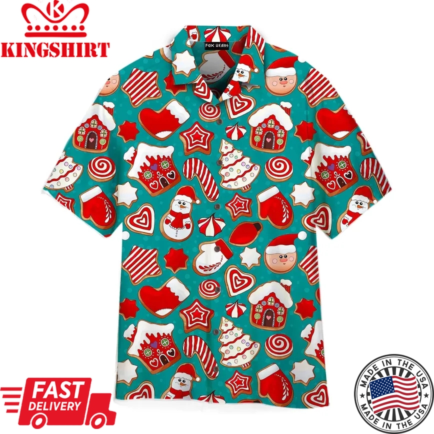 Gingerbread Cookies Christmas Sweets Trendy Hawaiian Shirt For Aloha Shirt